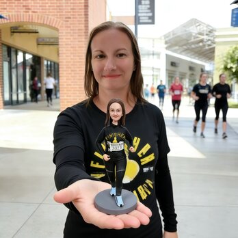 マラソンランニング 好き 誕生日 プレゼント、オーダーメイド 写真から作る 似顔絵 人形, オリジナル 肖像画 置物 フィギュア