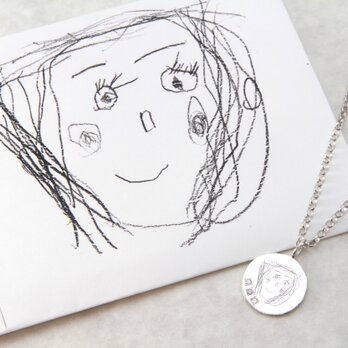 【momento】シルバー うちの子といつも一緒にいられる 刻印ネックレス-L(受注制作）の画像