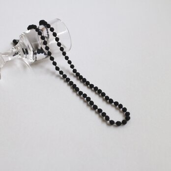 【ball nacklace】シルク SS 40cm（BK）の画像