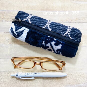 z358●ペンケース、メガネケース（ミナペルホネン刺繍生地使用の画像