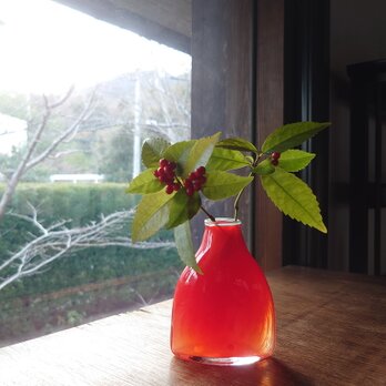 konoha花瓶すぼみくち～赤×ミント～