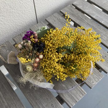 セール　ポンポンミモザの可愛い花束3の画像