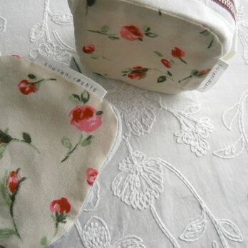 薔薇RayonLinen SquarePouchの画像