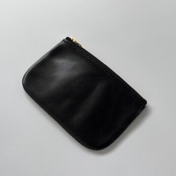 ファスナーポーチ ｜ 栃木県産牛革 ( バケッタ )