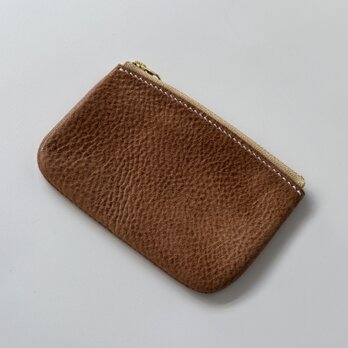 ファスナーポーチ ｜ イタリア産牛革 ( テキサス )