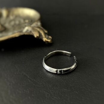 2way [line] ring∞イヤーカフ silver 重ね着けの画像