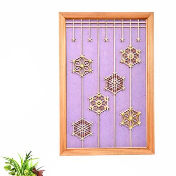 組子細工の壁飾り　【麻の葉】【桜】【胡麻柄】の画像