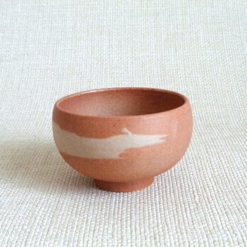 湯のみ（緋色 刷毛目b）の画像