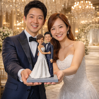 写真から作るオーダーメイドフィギュア｜結婚祝いにそっくり似顔人形｜結婚記念日ギフト｜新郎新婦 特別なプレゼント｜結婚式記念