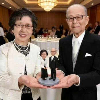 両親贈呈品 オーダーメイド 似顔絵 人形 両親 結婚記念日 夫婦 写真から プレゼント フィギュア | 両親 旅行 プレゼント