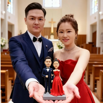 写真から作るオーダーメイドフィギュア｜結婚祝いにそっくり似顔人形｜結婚記念日ギフト｜新郎新婦 特別なプレゼント｜結婚式記念