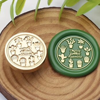 シーリングスタンプヘッド　グリーン・観葉植物シリーズの画像