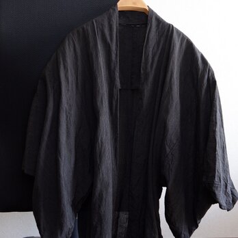 羽織 メンズ 着物 古布 木綿 ピンストライプ 縞模様 リメイク素材 アンティーク ジャパンヴィンテージ Haoriの画像