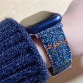 アップルウォッチバンド Apple Watch バンド オリジナルデザイン 英国製です 手縫い 本革 天然草木染めの画像