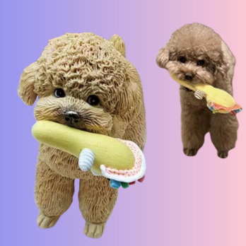 【受注作製】ペットギフト うちの子 写真入り 犬人形 フィギュア、名入れ 愛犬 肖像画 似顔絵❤ペットロス、誕生日、記念日の画像