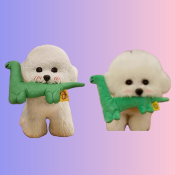 【受注作製】ペットギフト うちの子 写真入り 犬人形 フィギュア、名入れ 愛犬 肖像画 似顔絵❤ペットロス、誕生日、記念日の画像