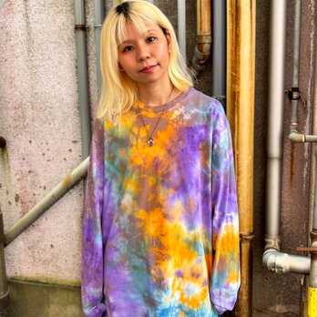 タイダイ 長袖Ｔシャツ XLサイズ カラフル HIPPIES DYE HD23-72の画像