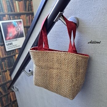 【コーヒー麻袋バッグ】Coffee Hemp Bag：ミニトートバッグ【0769】の画像