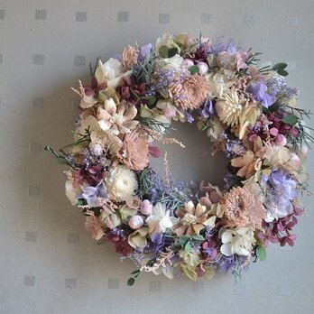 【送料半額＊母の日直前キャンペーン】ニュアンスパープルなwreathの画像