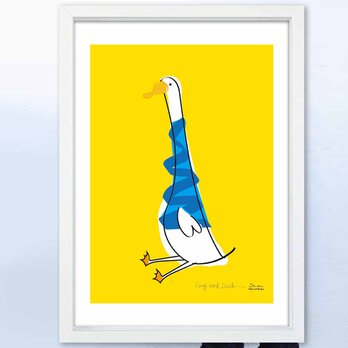 Long neck　アヒル　送料無料 　イラスト　アート　ポスター　アートポスター　アート/sei検索　3260の画像