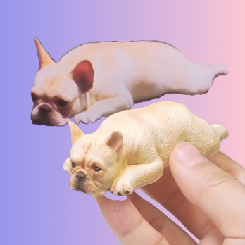 【受注作製】ペットギフト うちの子 写真入り 犬人形 フィギュア、名入れ 愛犬 似顔絵❤フレンチブルドッグのコピーの画像