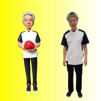 写真入り 人形 ドクター、医者、医師、フィギュア❤名入れ 肖像画 似顔絵❤贈り物、保育士 看護師 同僚、先輩、上司、友達❤感謝状の画像