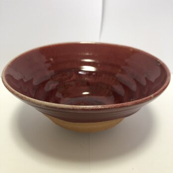 辰砂の生命力溢れる赤圧倒的な存在感のご飯茶碗の画像