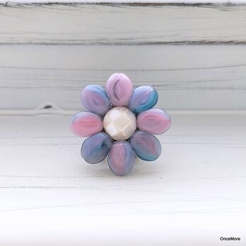 【現品限り】お花の帯留め（変わり咲き・ピンク）の画像