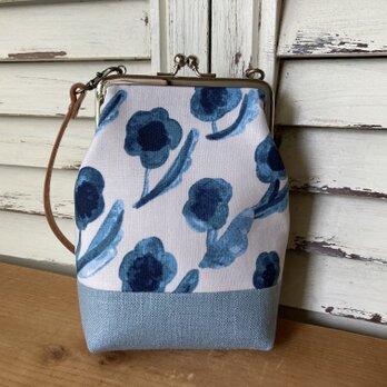 がまぐち ポーチ メガネケース スマホ入れ flower