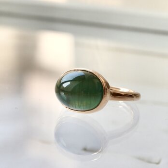 K10[ブラジリアンエメgreen tourmaline cat's eye]ringの画像