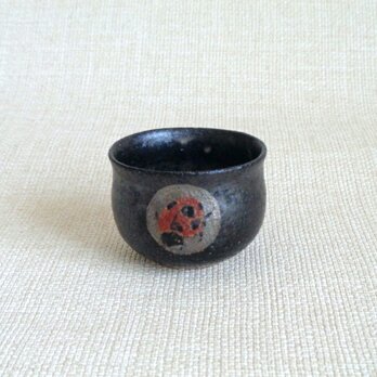 ぐい呑み (銀彩 月とてんとう虫）の画像