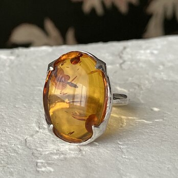 蜜色琥珀・リング（silver925）の画像