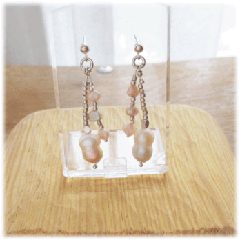 ゆらゆら＊ピアス（Silver925×ふたごパール）の画像