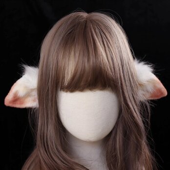 【受注生産】羊の耳カチューシャ 手作 リアルな毛皮のような ヘアアクセサリー シミュレーション 動物の耳 ロリータの画像