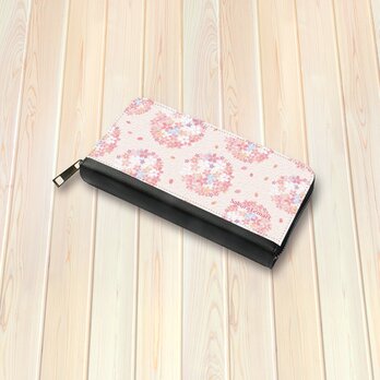 （送料無料）長財布【桜手毬（New Design）】（名入れ可）の画像