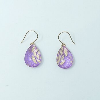 和紙ジュエリー　ピアス・イヤリング　しずく　花の画像
