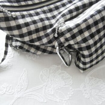 格子柄×RayonLinen PouchSet