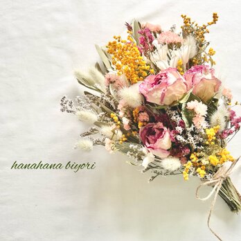 薔薇とミモザの春スワッグ 母の日にも*の画像