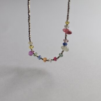 カレンシルバー　小さなサファイアのネックレス（silver925）