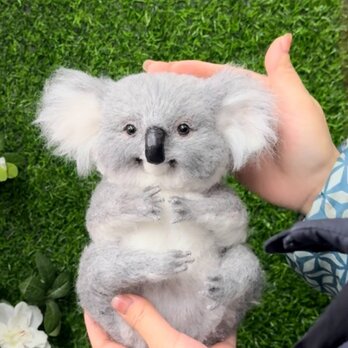 【受注作製】羊毛フェルト、うちの子、犬ぬいぐるみ、フェルト犬、ペットの肖像画、コアラ 人形、トイプードル、ペットロス、うちのこの画像