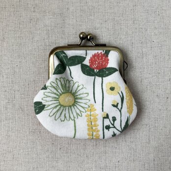 小さながま口　ヴィンテージ　素朴な野の花の画像