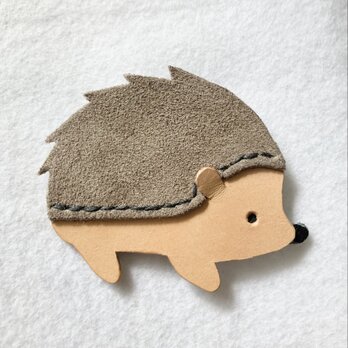 動物ブローチ　ハリネズミ　#2の画像