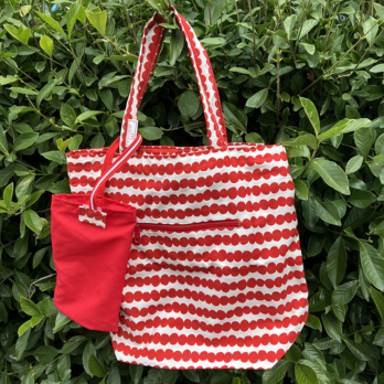 太陽の恵みを運ぶビタミンカラーshopbag-akaの画像