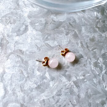 PA308-【 AVON 】エイボン・ヴィンテージピアス 1980s Smoky Color Marble Glassの画像