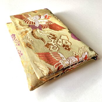 『煌翔（こうしょう）』　金襴織物御朱印帳袋　B6サイズ　鳳凰　紗綾形　御朱印帳ポーチ　御朱印帳ケース　数寄屋袋　桐生織物の画像