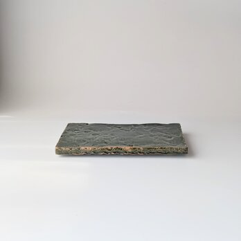 織部足付き板皿　【手仕事　民藝　和　陶器】