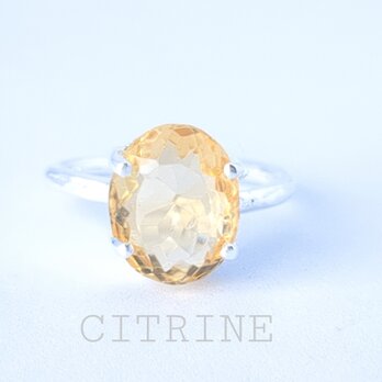 新作 ☆New☆煌めく『Citrine』の世界でひとつの天然石リング silver925の画像