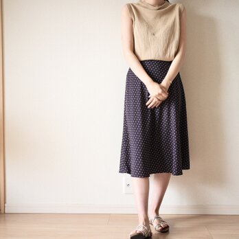 フレンチシックなフレアスカート　パープル系  No.312の画像