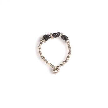-Black diamond- silver ringの画像