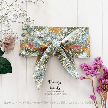 ⭐️3点売れました⭐️ ウィリアムモリス クリーム系 花柄 綿 夏 保冷剤 冬 カイロ ネッククーラー スカーフの画像